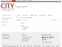 Tablet Screenshot of library.city.ac.uk