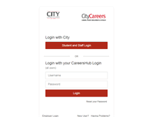 Tablet Screenshot of careershub.city.ac.uk